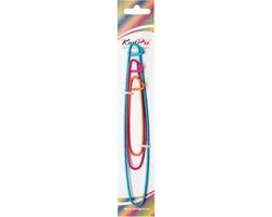 KnitPro Stekenhouders Aluminium - 3 Stuks (8.3/11.5/16.5cm) - Roze/Geel/Blauw