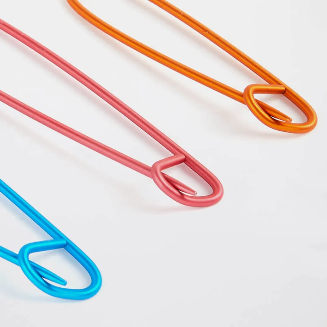 KnitPro Stekenhouders Aluminium - 3 Stuks (8.3/11.5/16.5cm) - Roze/Geel/Blauw