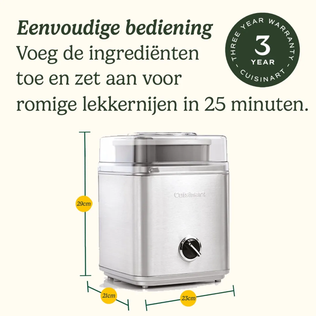 Cuisinart Deluxe IJsmachine ICE30BCE - 2L - Zilver - afbeelding 6 van 6