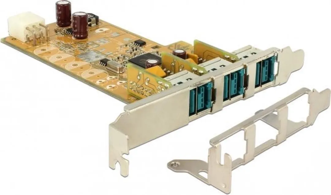 Delock PoweredUSB PCI Express Kaart 3x 12V - Zwart