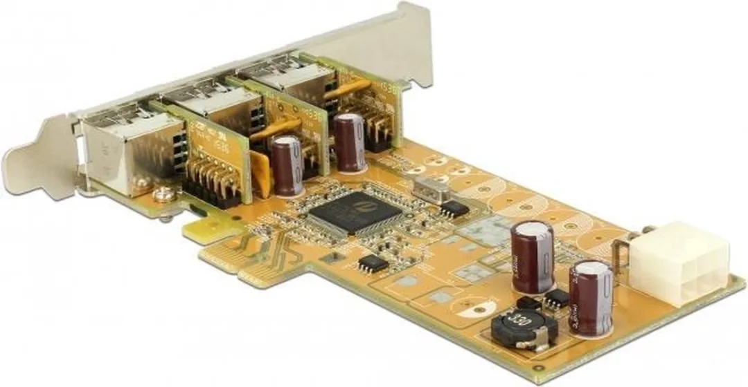 Delock PoweredUSB PCI Express Kaart 3x 12V - Zwart