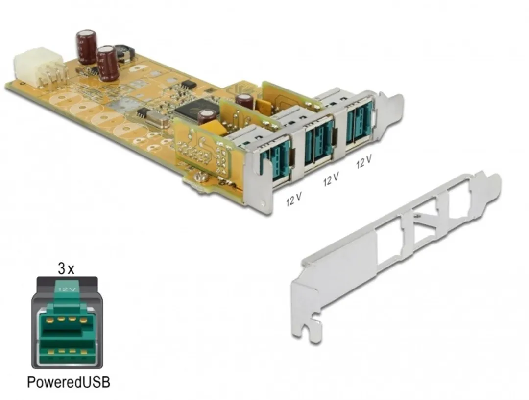 Delock PoweredUSB PCI Express Kaart 3x 12V