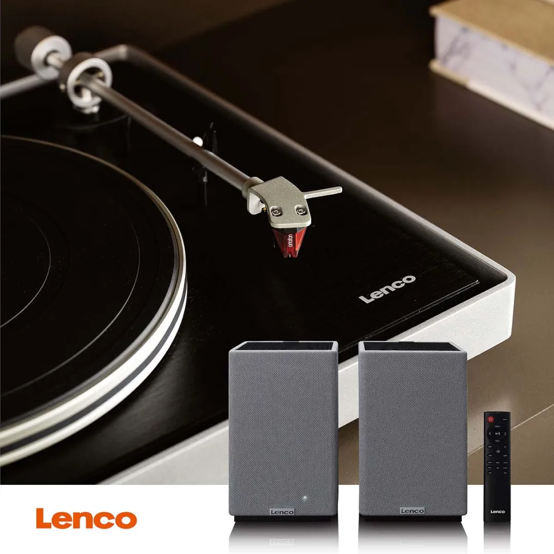 Lenco SPB-240BKGY Boekenplankluidsprekers - 80W - 2 Stuks - Zwart/Grijs - afbeelding 6 van 6