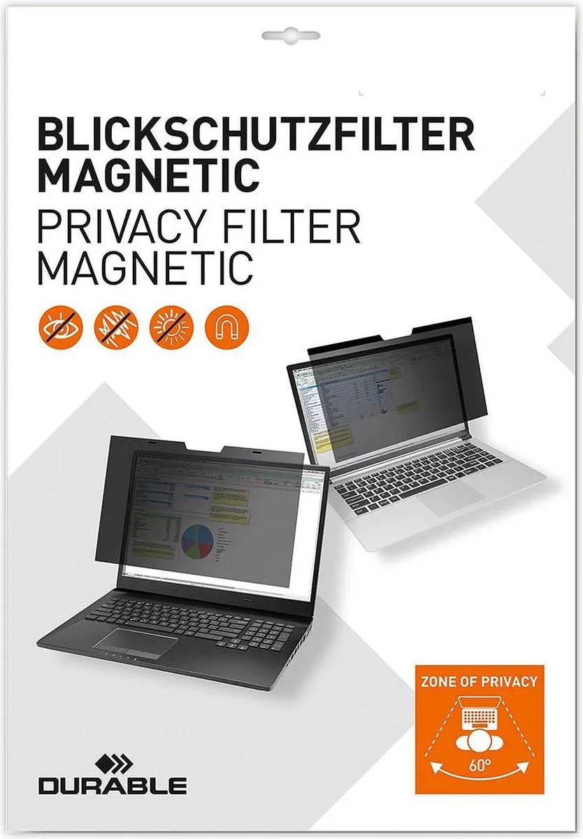 Durable Privacyfilter 514657 - 15,6 inch - Grijs