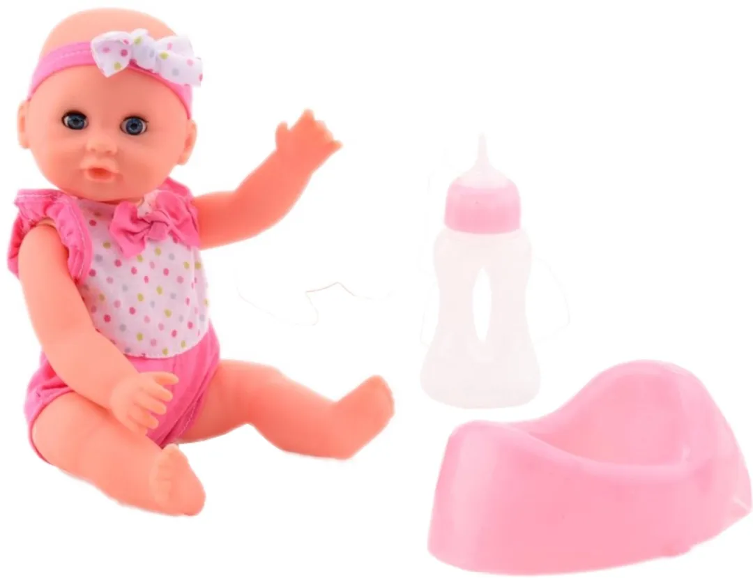 Johntoy Baby Rose Drink- en Plaspop 25cm JT27546 - Multi - afbeelding 4 van 6