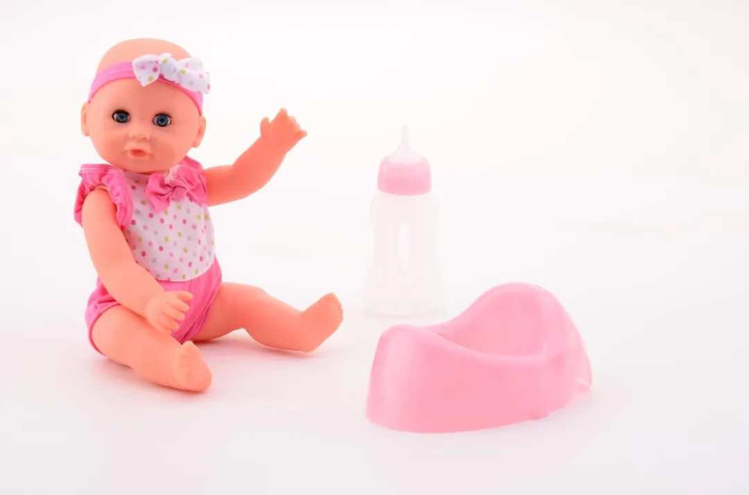 Johntoy Baby Rose Drink- en Plaspop 25cm JT27546