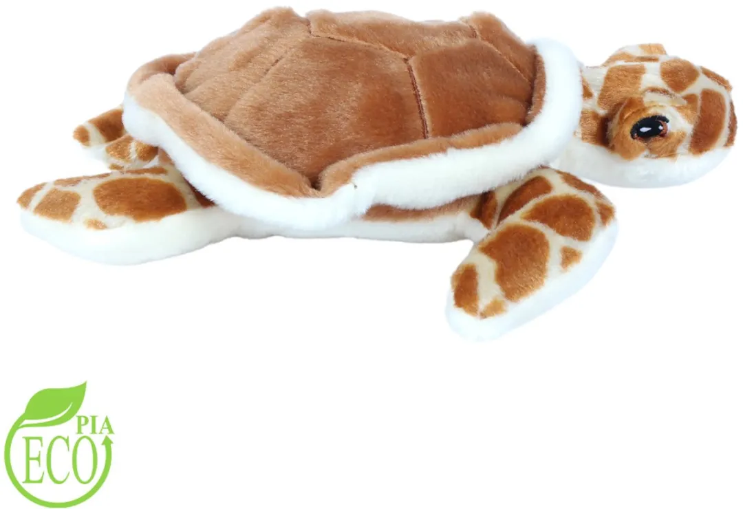 PIA Eco Knuffel Schildpad - Bruin - 25 cm