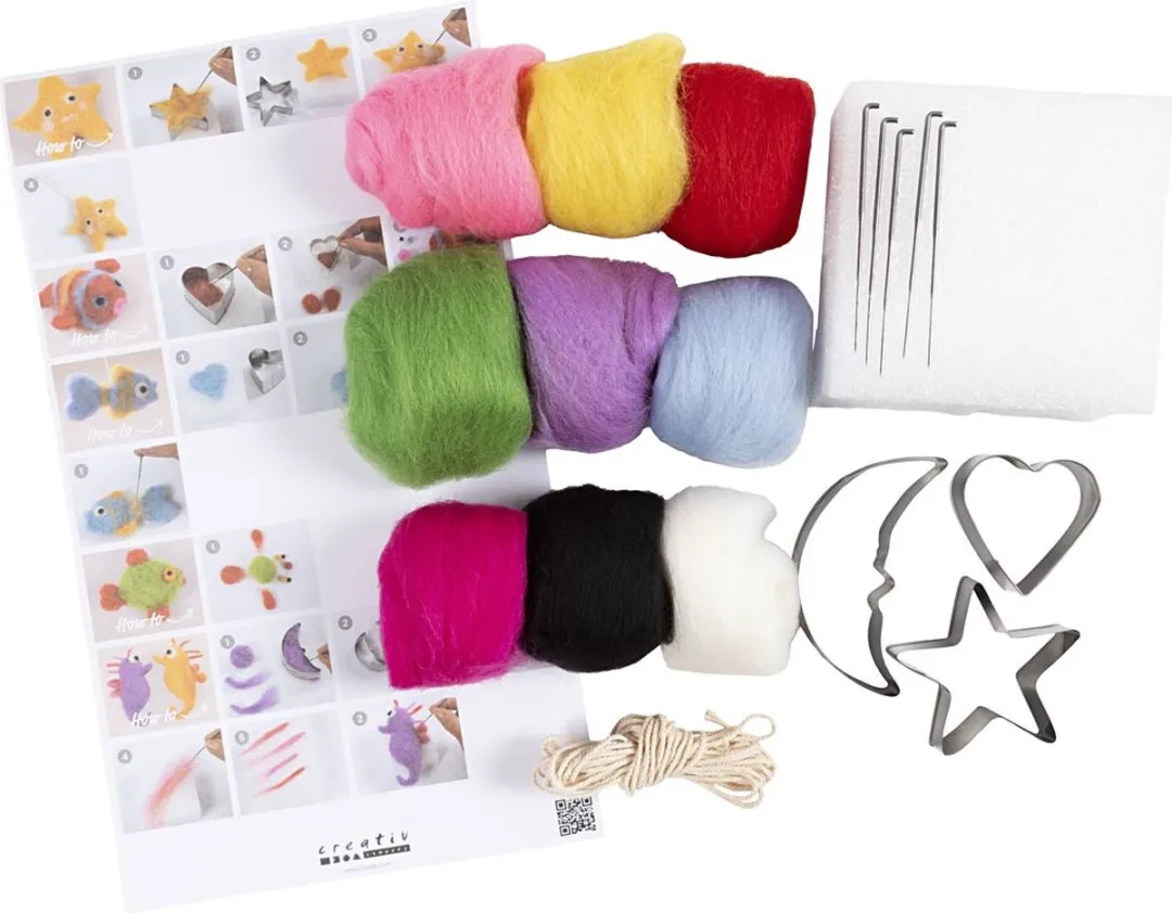 Creativ Company Startersset Naaldvilten Onderwater Dieren - Multicolor