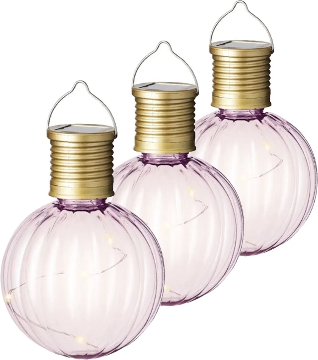 Lumineo Solar Lampion Roze
