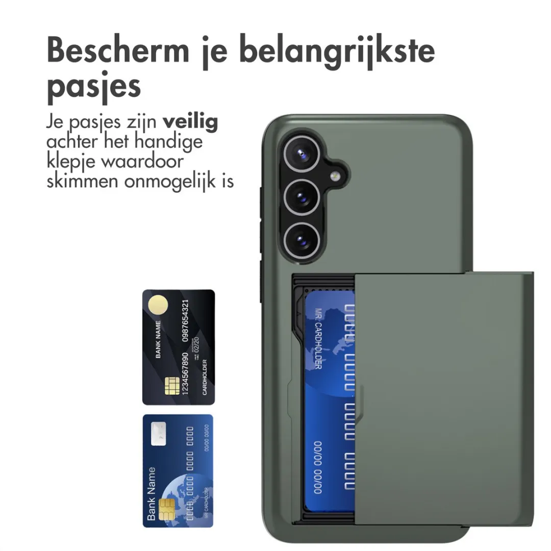 Imoshion Hoesje Samsung Galaxy A55 - Donkergroen - 2 Pasjes