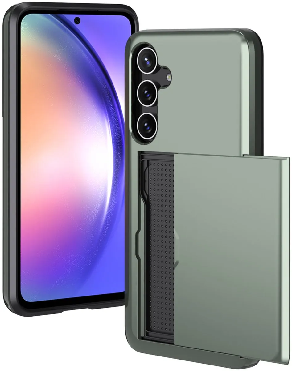 Imoshion Hoesje Samsung Galaxy A55 - Donkergroen - 2 Pasjes