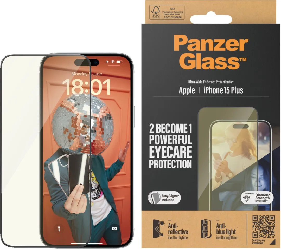 PanzerGlass PZ-2815 Screenprotector iPhone 15 Plus - Anti-Glare