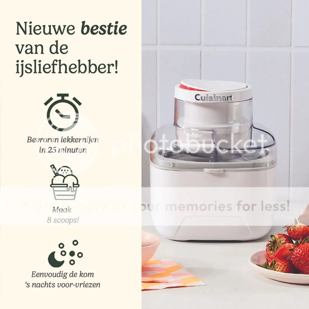 Cuisinart Solo Scoops ICEM10E IJsmachine - 475ml - Grijs