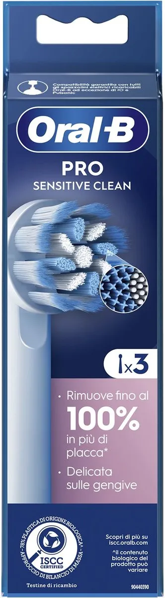 Oral-B Pro Sensitive Clean Opzetborstels 3 Stuks - Wit