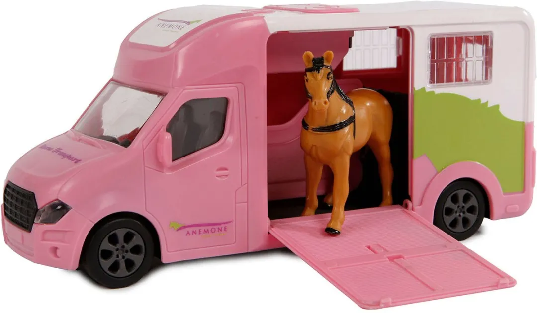 Kids Globe Die-cast Paardentruck 1:32 Roze