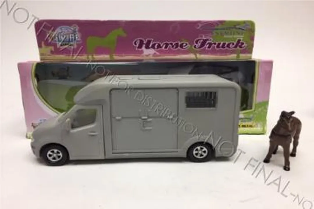 Kids Globe Die-cast Paardentruck 1:32 Roze - MPN 510212