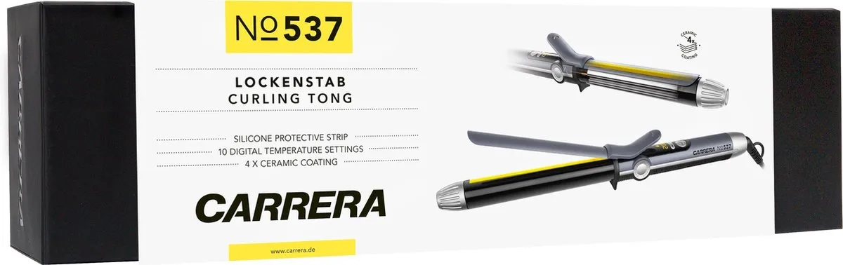 Carrera № 537 keramische krultang - 26mm - 120-210°C - LED display - boost functie