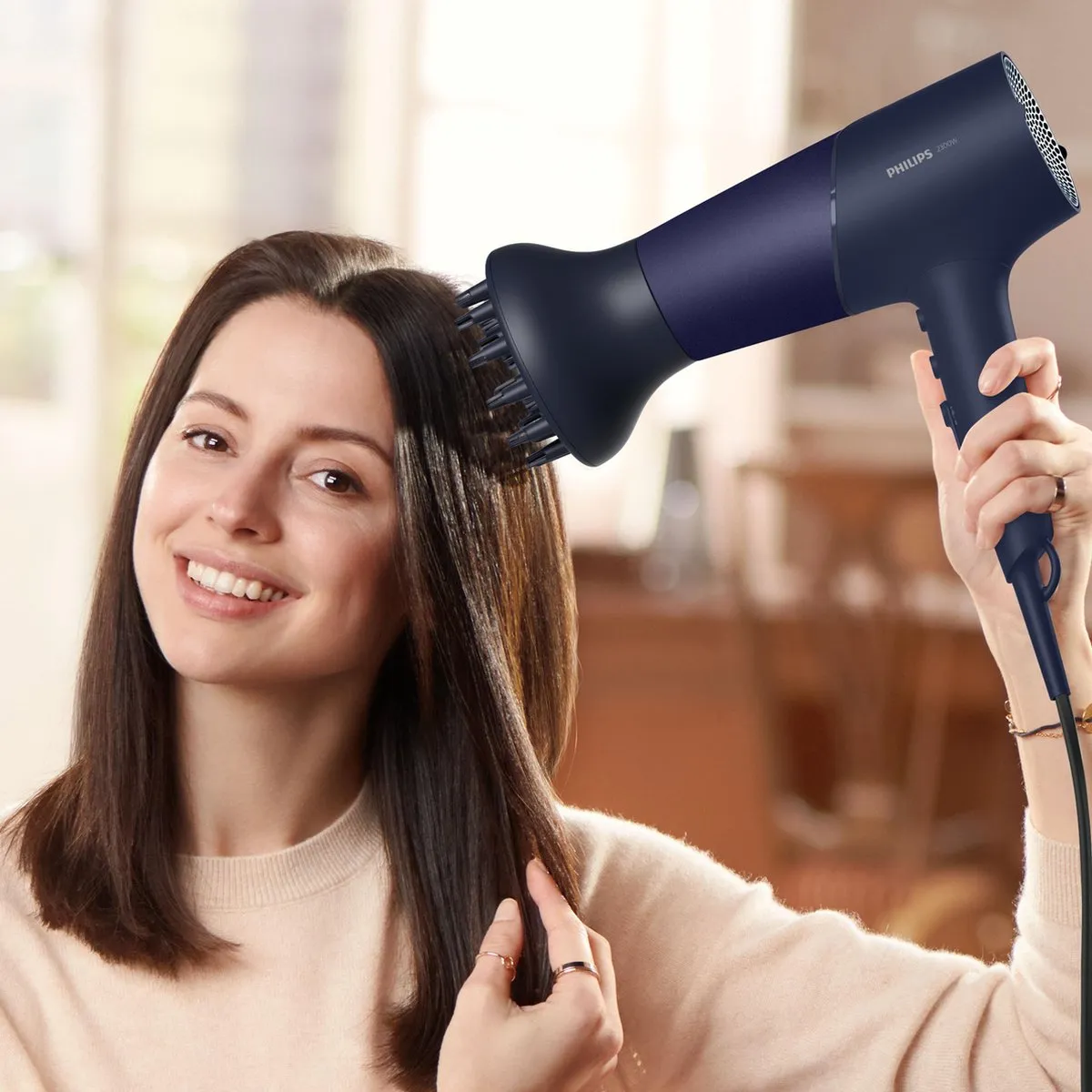 Philips Series 5000 BHD510/20 Föhn - 2300W - Blauw Metallic