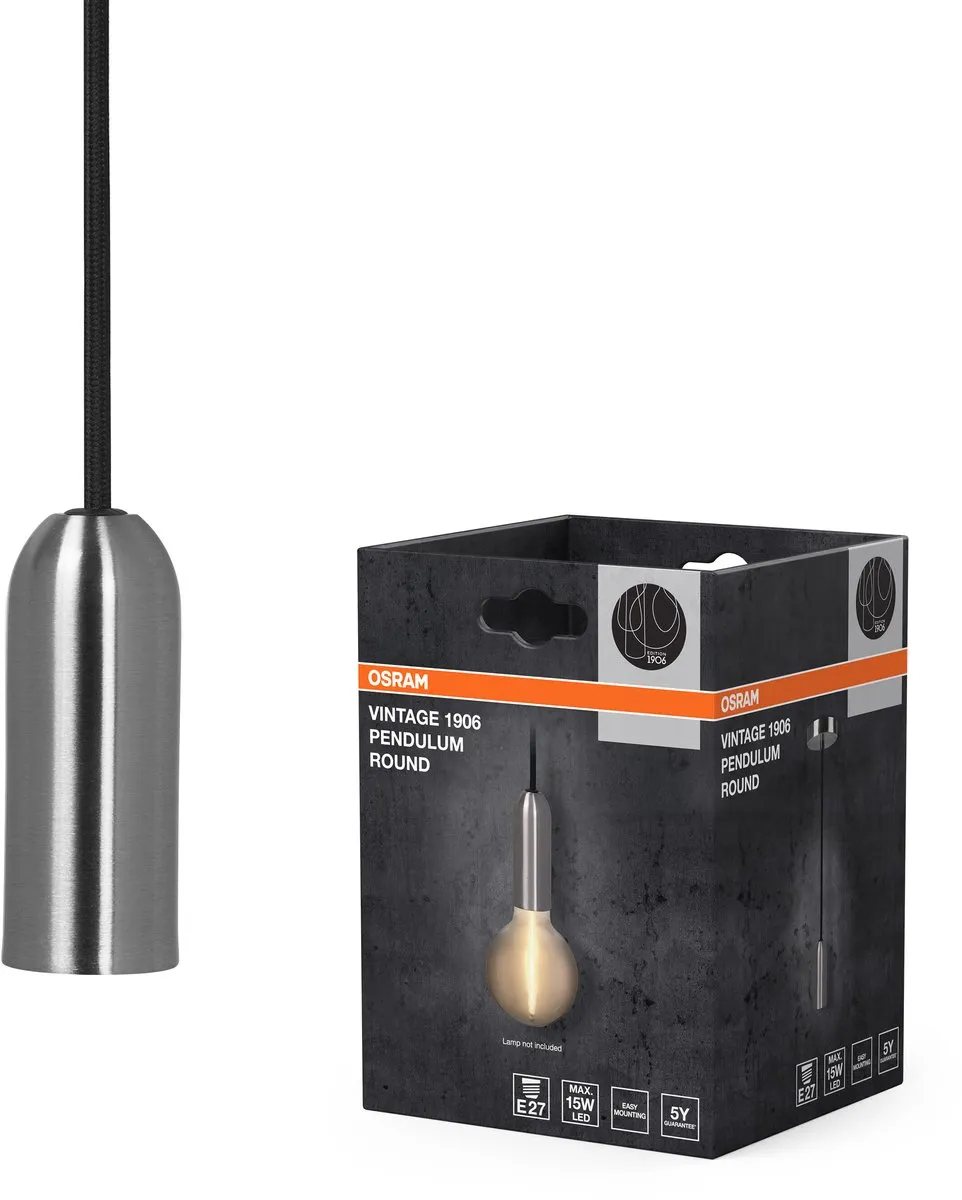 Osram Vintage 1906 Hanglamp E27 - Chroom - 100cm - 15W LED