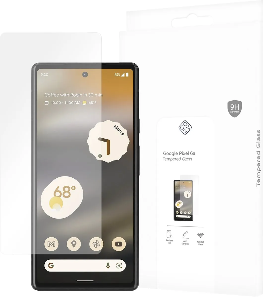 Just in Case Cazy Screenprotector Google Pixel 6a