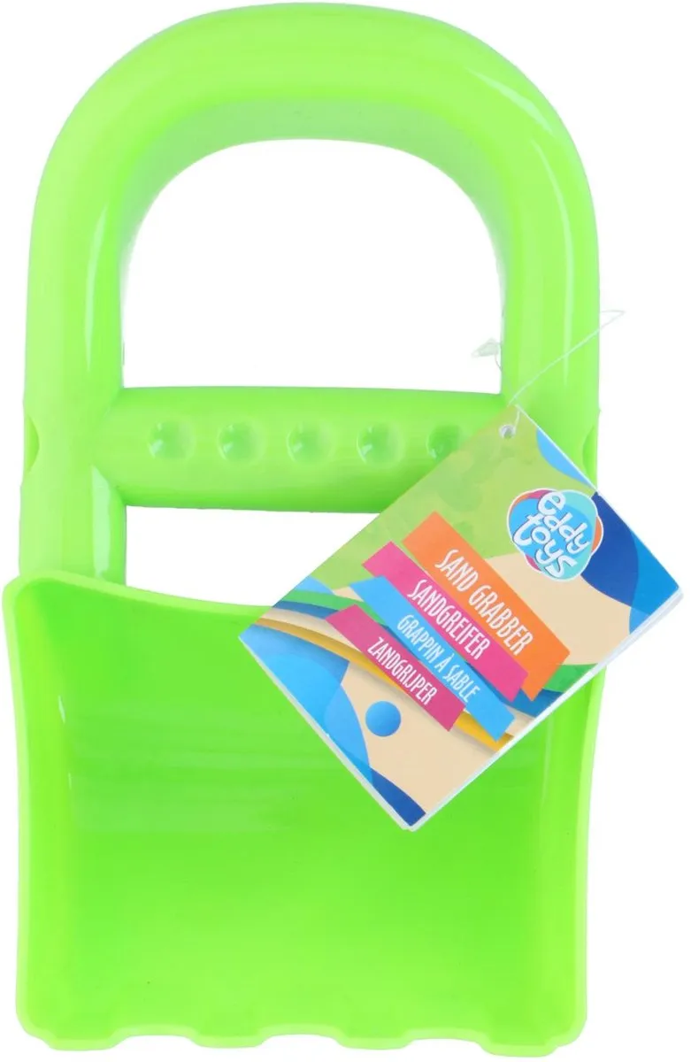 Eddy Toys Zandgrijper Kinderen - Zandgrijper voor Zand Scheppen Strand - Zand Grijper Speelgoed voor Buiten - Strandspeelgoed voor Kinderen - Groen Kunststof Speelgoed