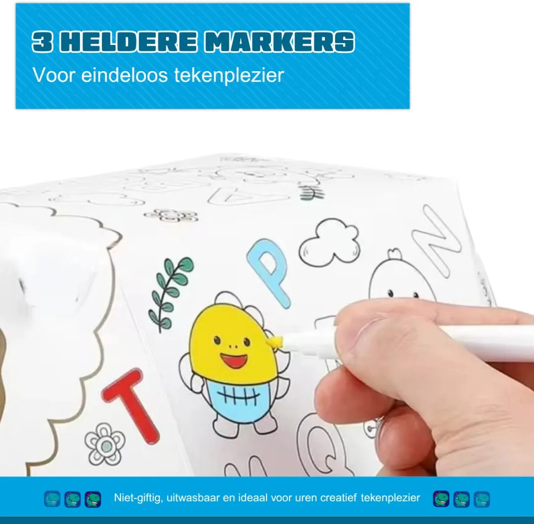 Fits4kids Knutselset Nijlpaard Kartonnen DIY Bouwset - 1 Paar