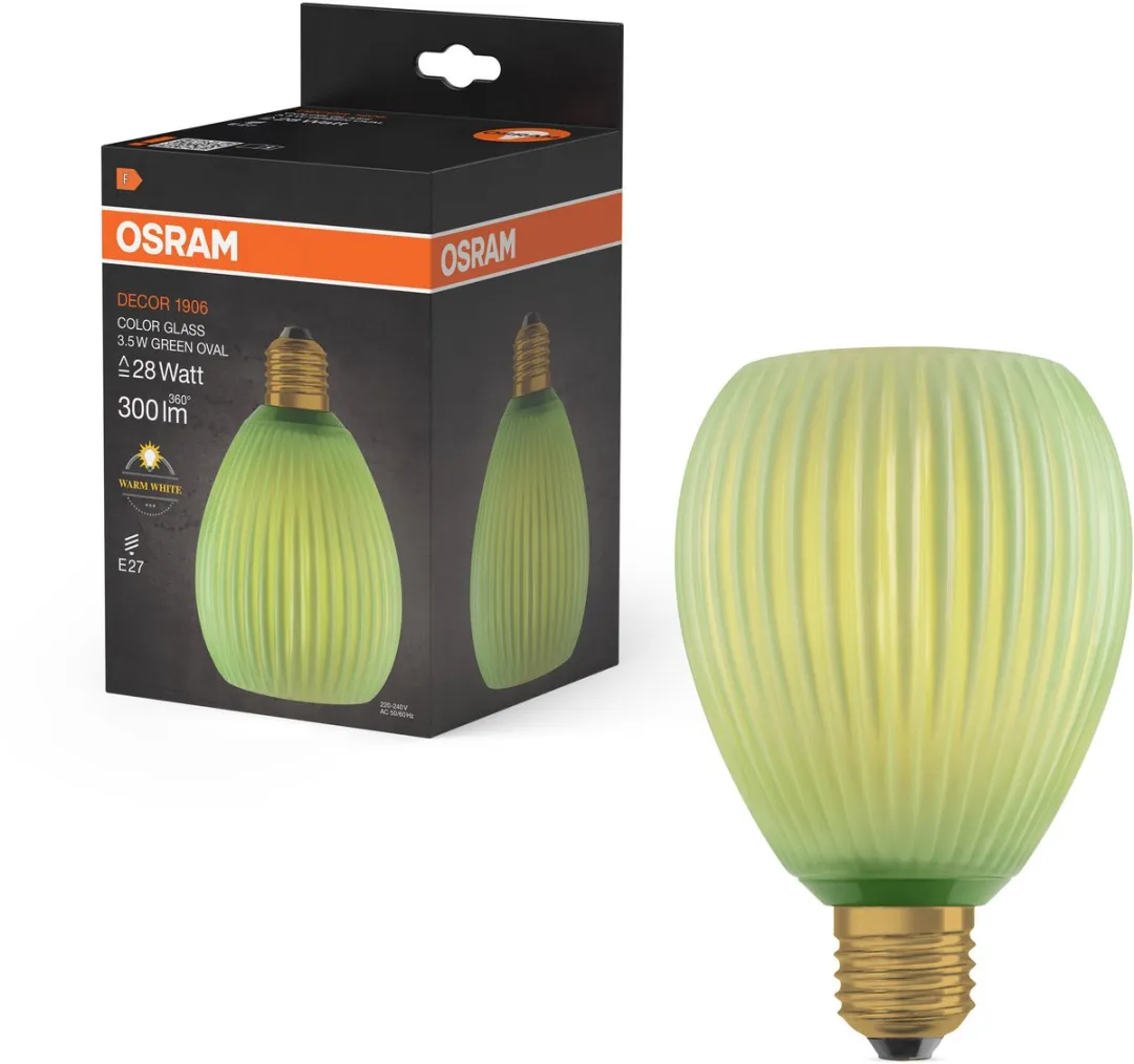 Osram Decor LED Lamp Oval Groen - Mat Glas 110cm