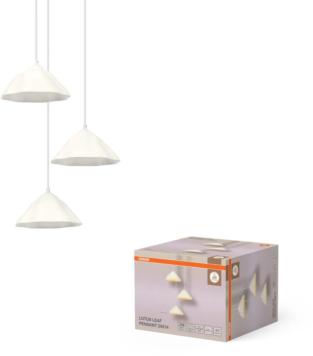 Osram Decor Lotus Leaf Hanglamp - 3xE14 - 1562mm - Wit