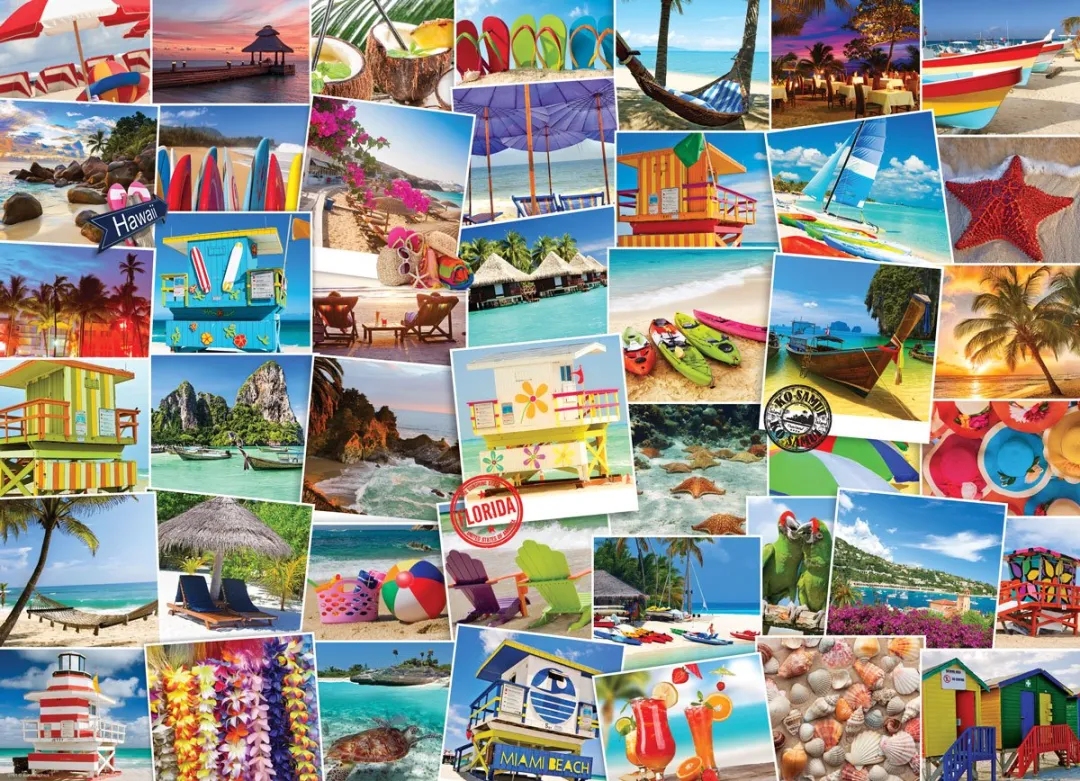 Eurographics Globetrotter Beaches Puzzel 1000 Stuks - Meerkleurig