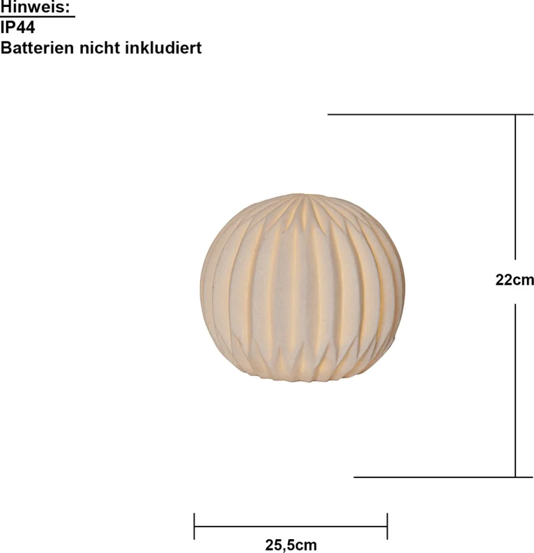 Star Trading Sandy Bollamp - 3W Warm Wit Ø25,5cm