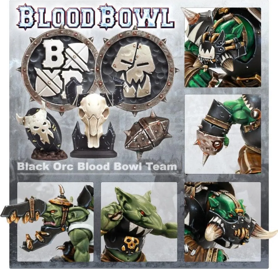 Games Workshop Blood Bowl Black Orc Team - 12 Onderdelen