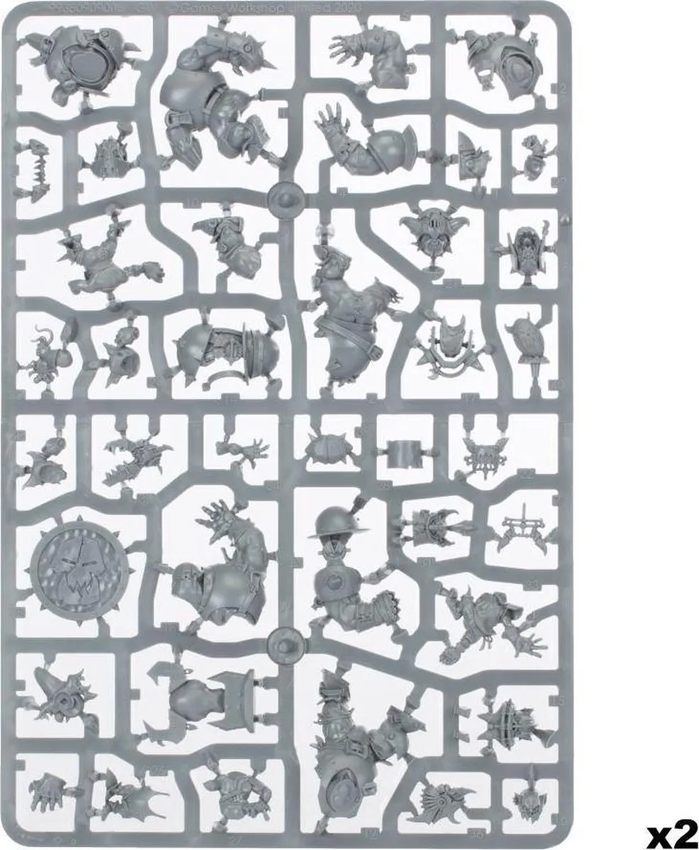 Games Workshop Blood Bowl Black Orc Team - 12 Onderdelen