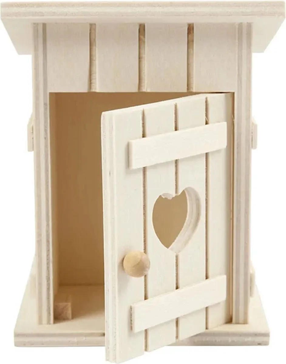 Creativ Company Triplex Toilethuis 8x6,5cm - Naturel