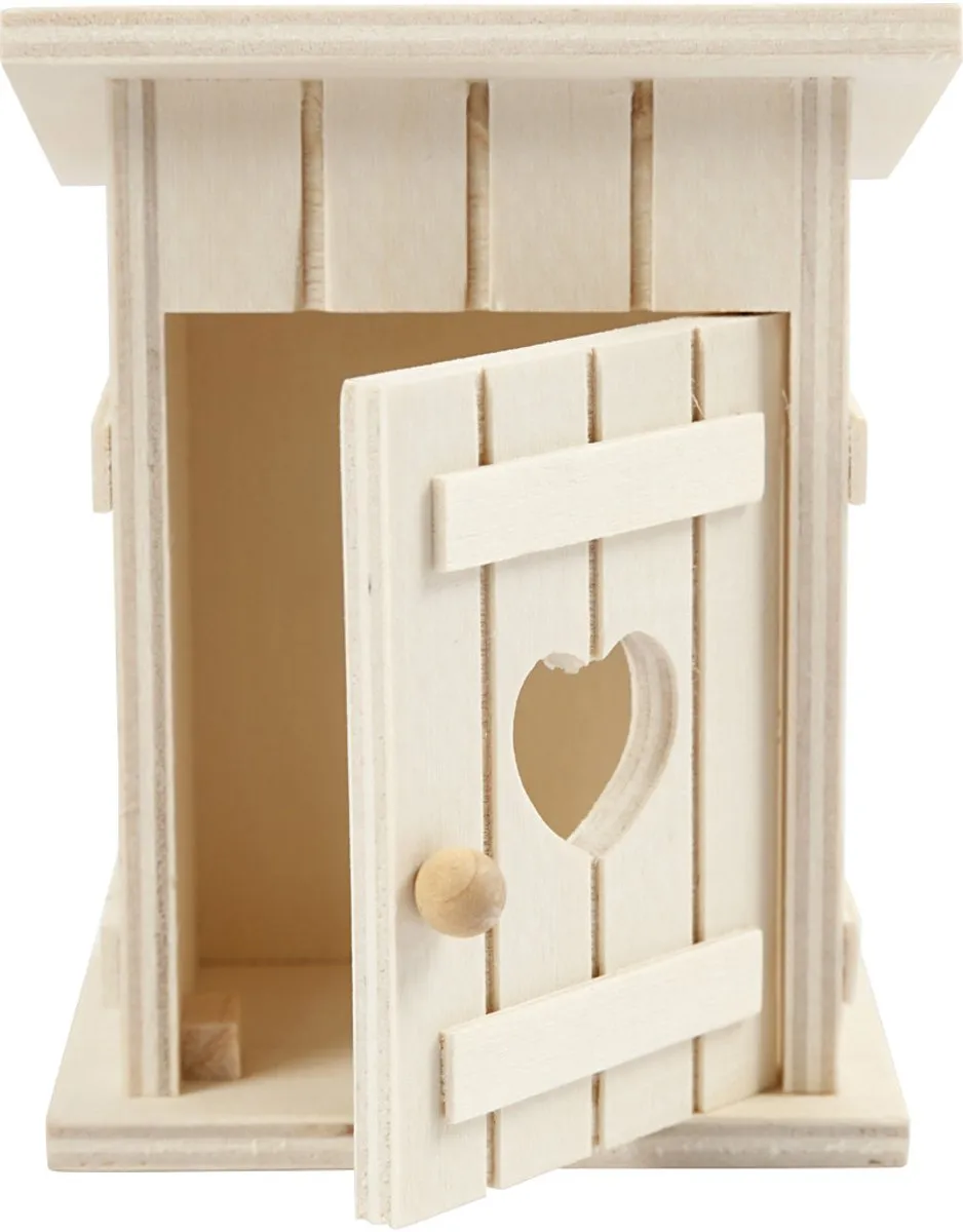Creativ Company Triplex Toilethuis 8x6,5cm - Naturel