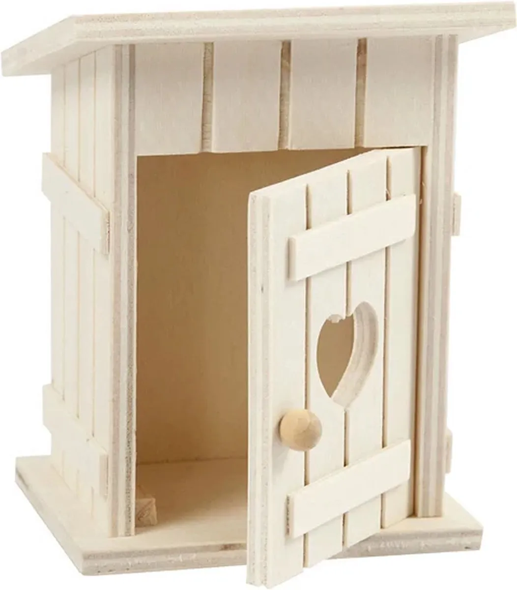 Creativ Company Triplex Toilethuis 8x6,5cm - Naturel