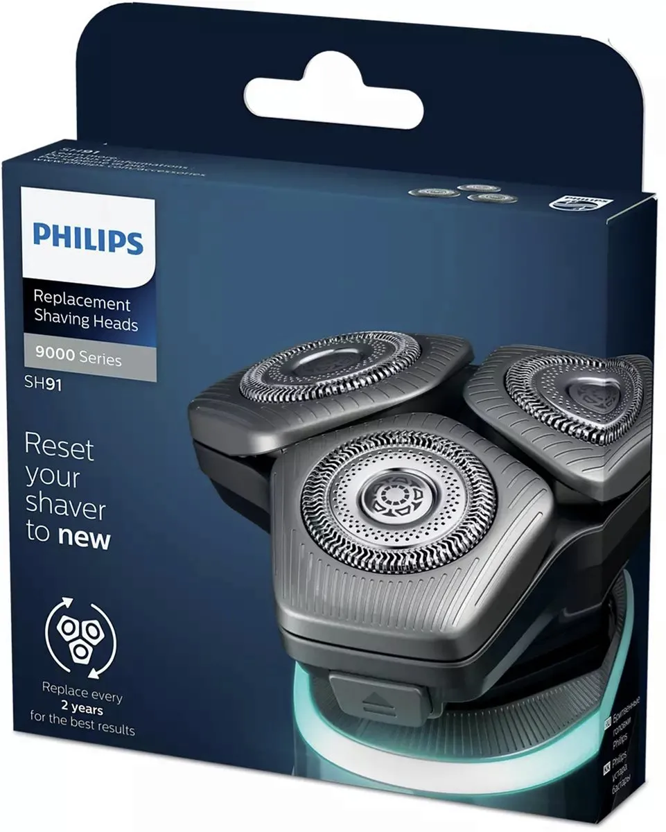 Philips 9000 Serie SH91/50 Scheerkoppen - 3 Stuks - Blauw
