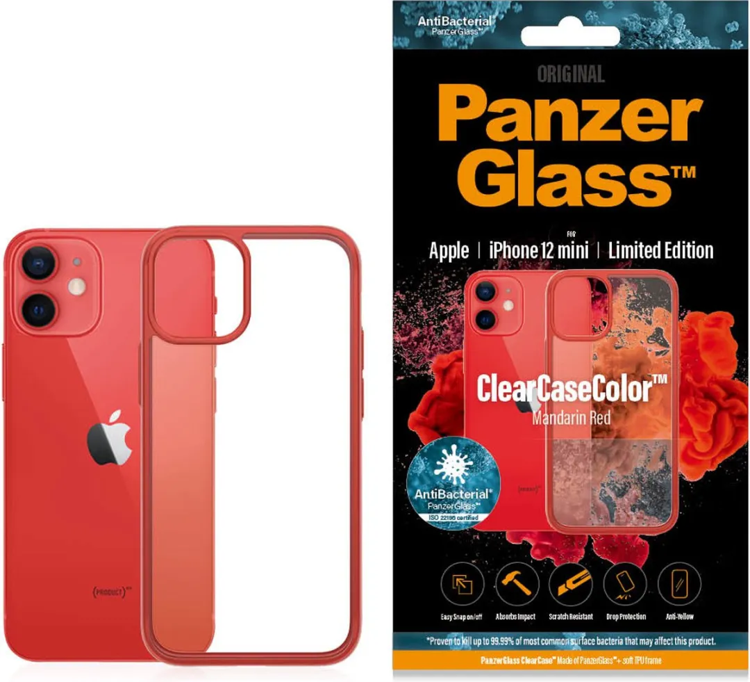 PanzerGlass PZ-0279 Hoesje - Apple iPhone 12 Mini - Mandarin Red - afbeelding 5 van 6