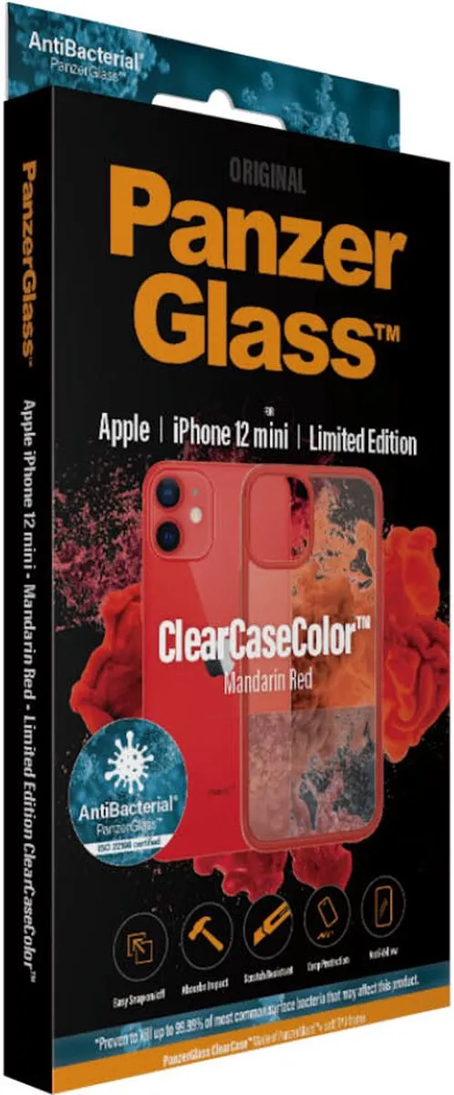 PanzerGlass PZ-0279 Hoesje - Apple iPhone 12 Mini - Mandarin Red - afbeelding 6 van 6