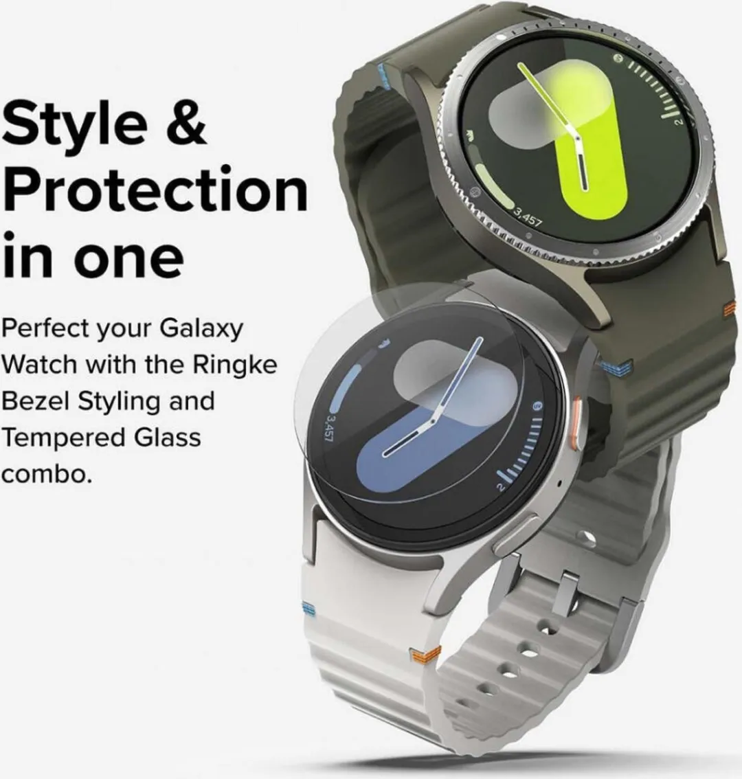 Ringke Bezel Styling + Tempered Glass Samsung Galaxy Watch 7 40mm - Silver