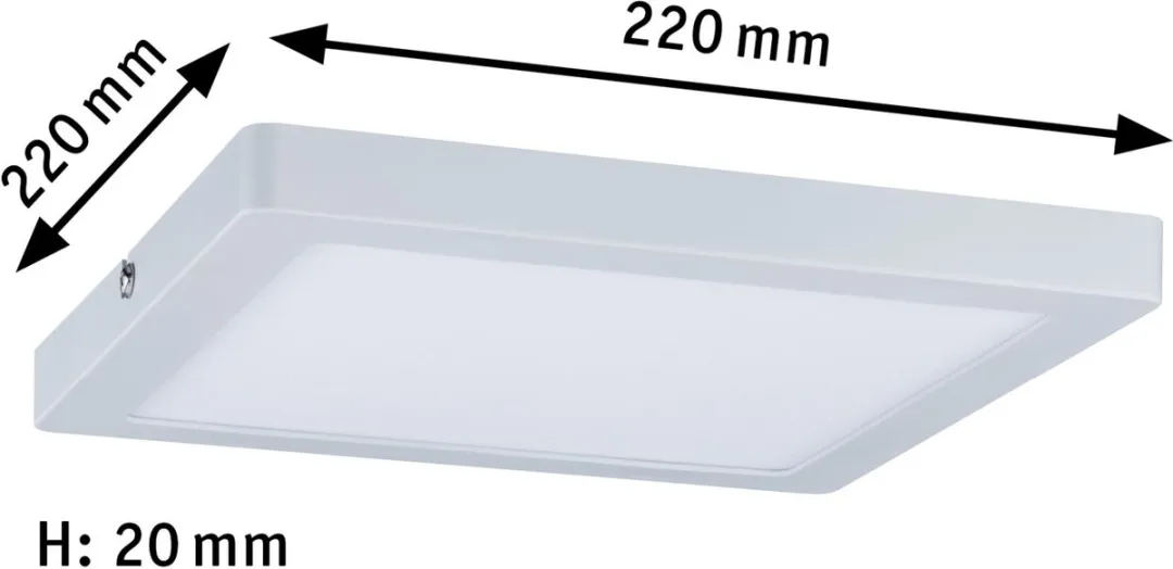 Paulmann Atria LED-paneel 220x220mm 14W 1150lm - Warm wit 2700K