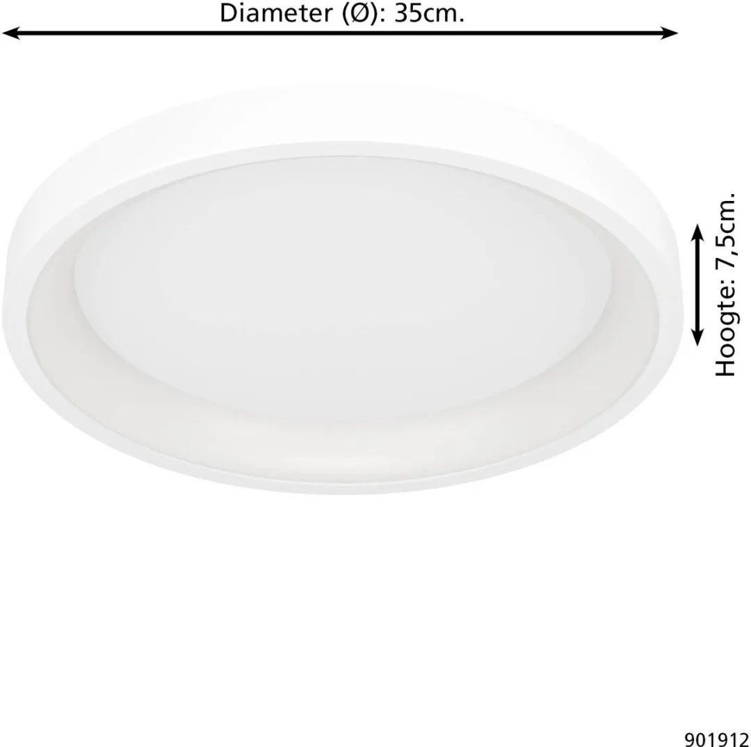 EGLO connect.z Loretello-Z Smart Plafondlamp Ø35cm - Wit - RGB & Wit - Zigbee