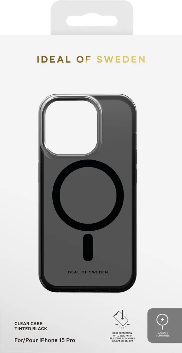 iDeal of Sweden Clear Case MagSafe iPhone 15 Pro - IDCLCMS-I2361P-470 - Tinted Black - afbeelding 3 van 6