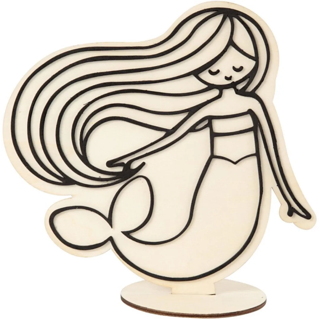 Creativ Company Zeemeermin Houten Figuur 18cm
