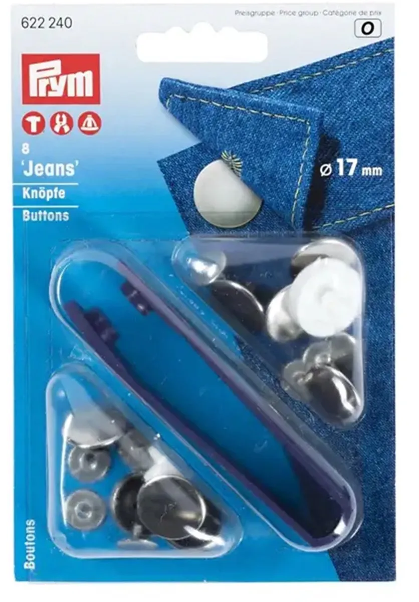 Prym Jeansknopen 17mm Zilver