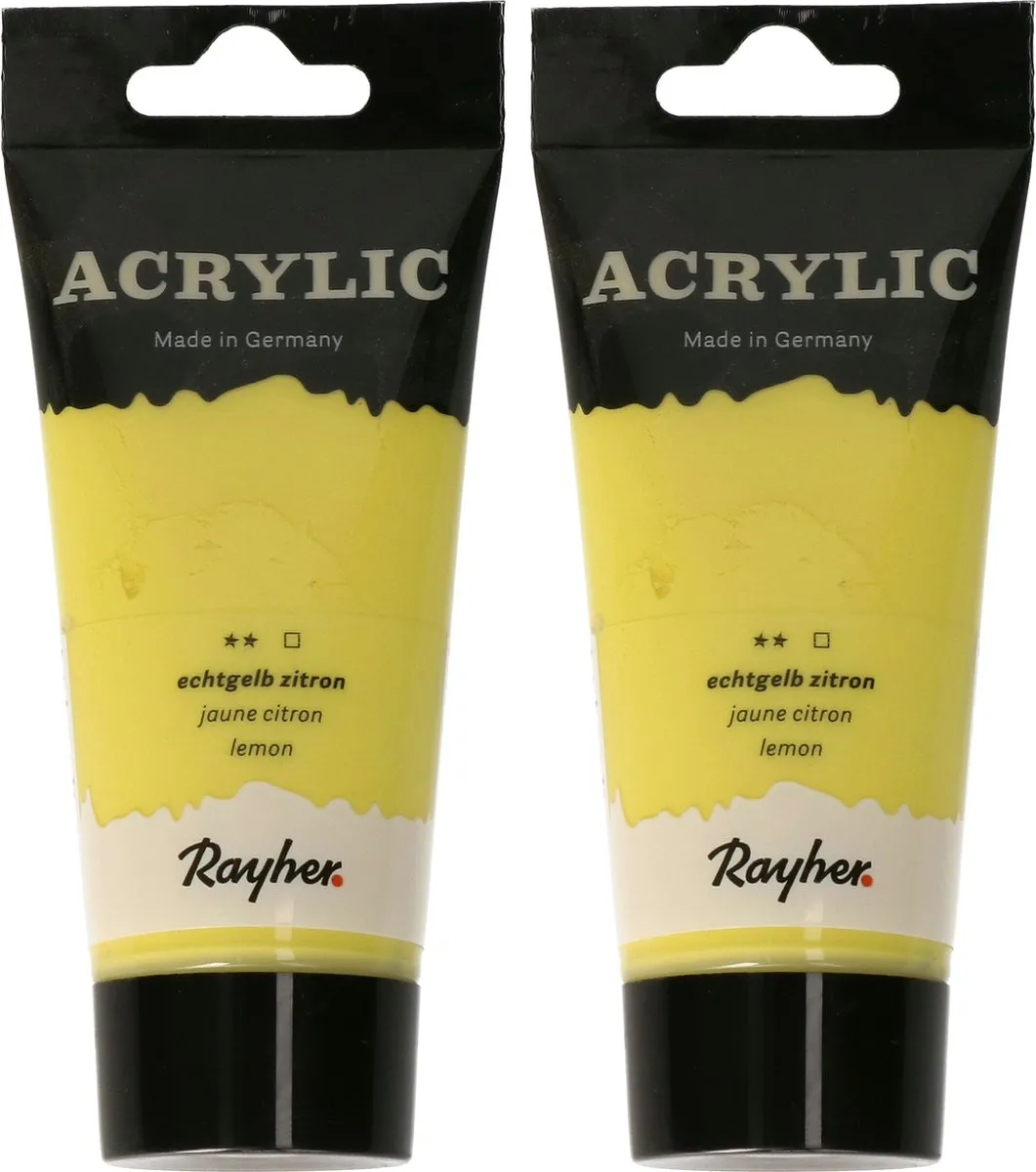 Rayher Acrylverf Geel 75ml