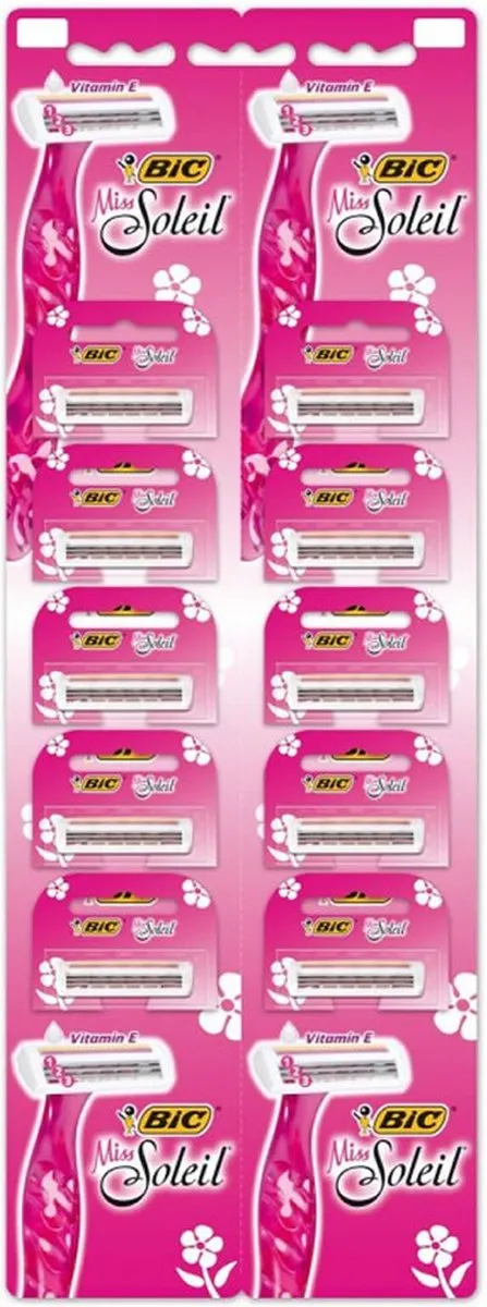 Bic Miss Soleil Wegwerpscheermesjes 10 Stuks - 3 Bladen - Roze