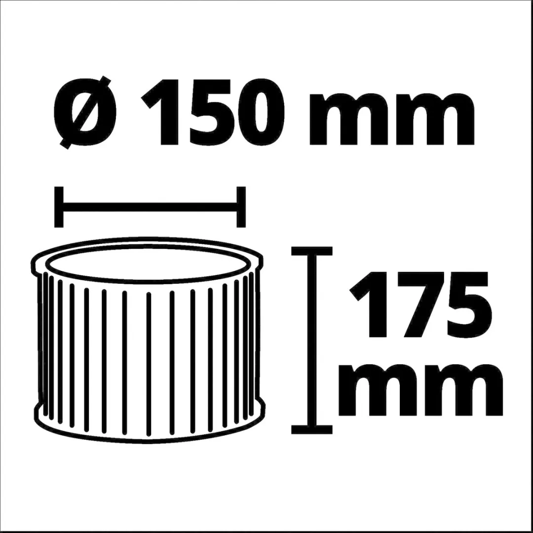 Einhell TE-VC 2230/2350 Faltenfilter 2351126 - Stofzuigeraccessoire