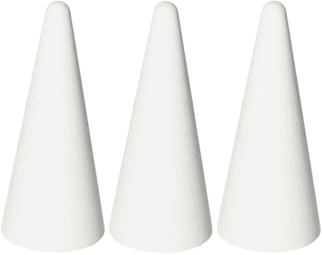 Rayher Piepschuim Kegels 3 Stuks