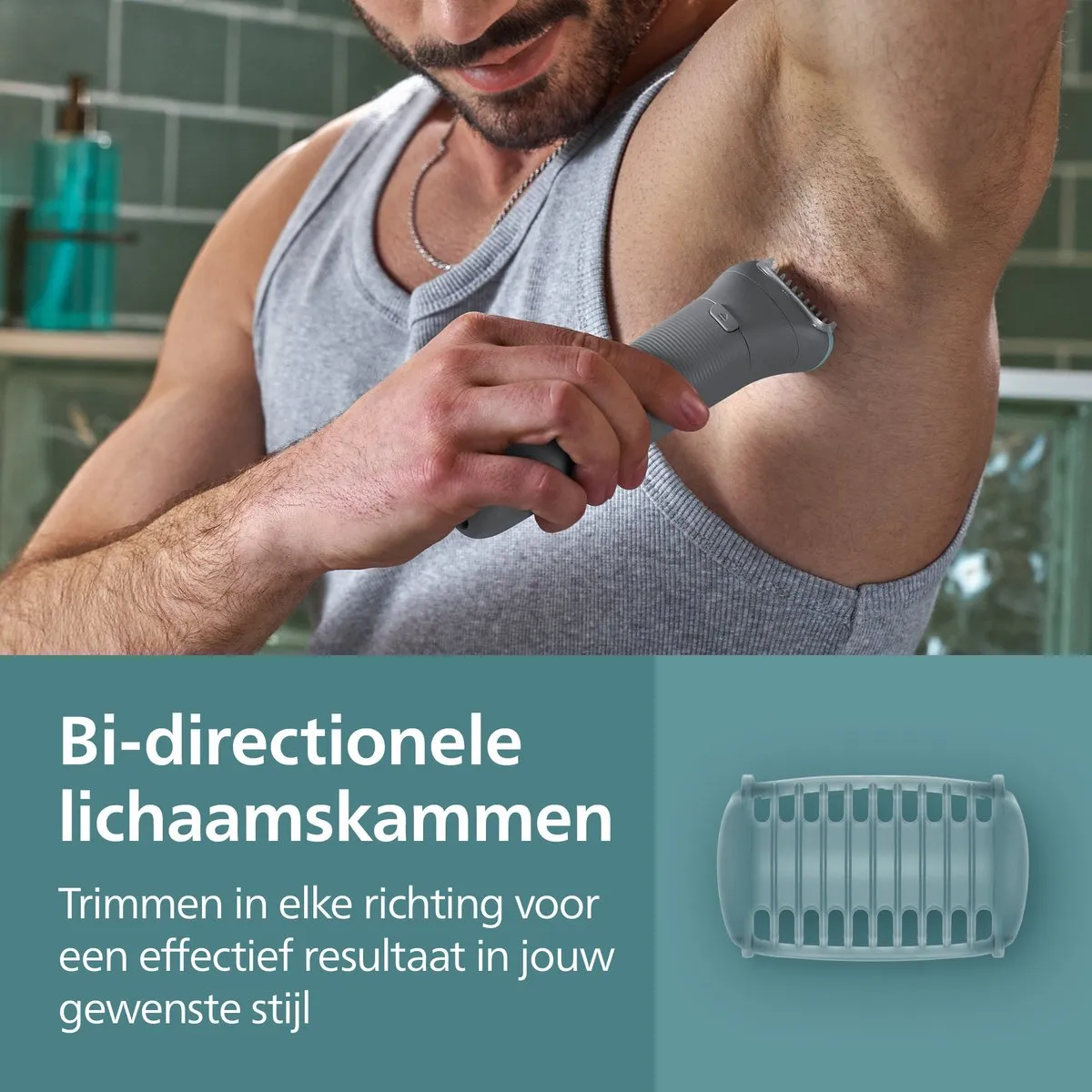 Philips Series 3000 BG3485/15 Bodygroomer - 3 Trimmers - Grey - afbeelding 6 van 6