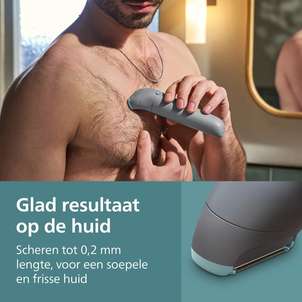 Philips Series 3000 Bodygroomer mannen - Body Trimmer - 3 extra Trimkammen - Opbergzakje - BG3485/15